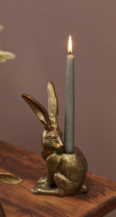 Hare candle holder