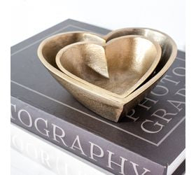 Gold heart 2 sizes