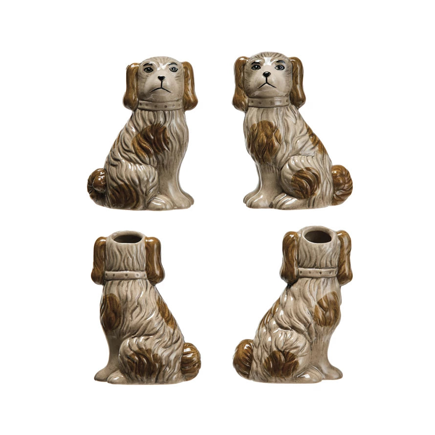 Vintage style dog vase