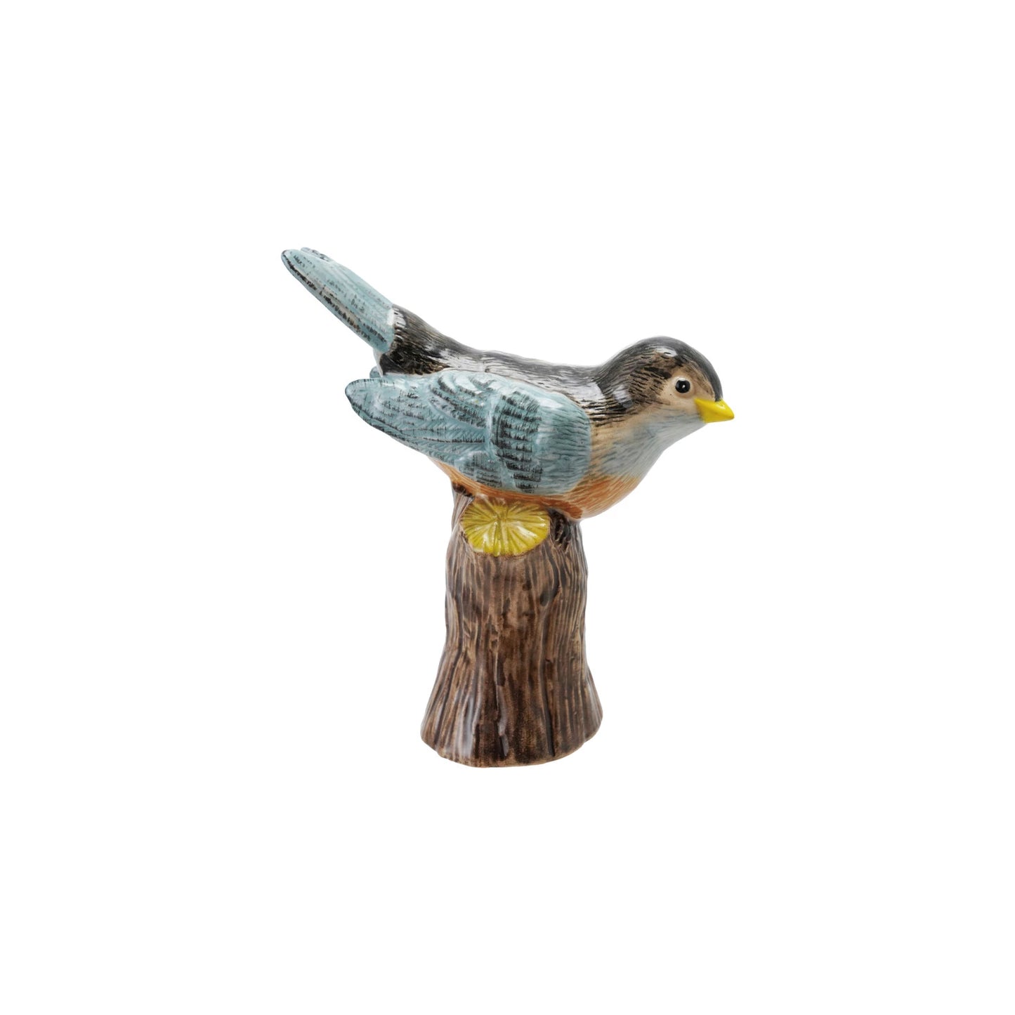 Hand painted bird vase