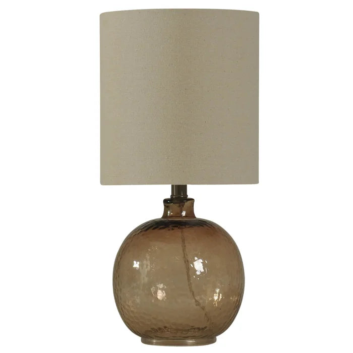 Amber Spanish Glass Ball Lamp