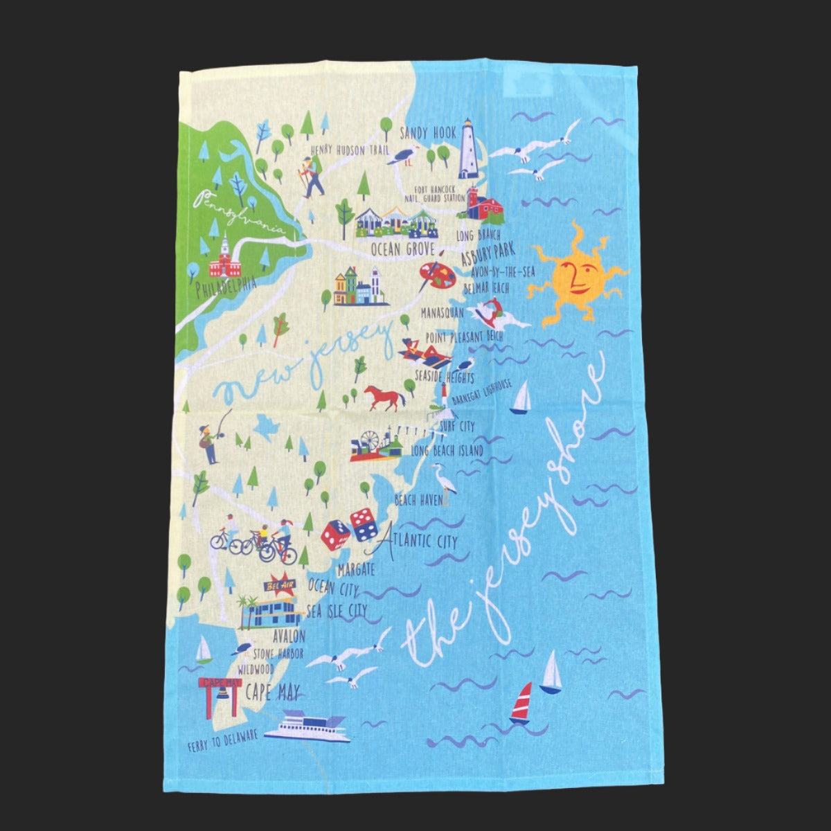 Jersey Shore Tea Towel