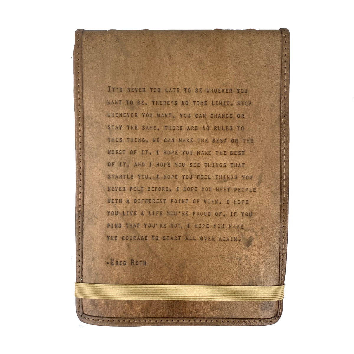 It's Never Too Late Leather Notebook