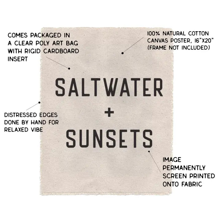 Saltwater + Sunset Canvas Art Print