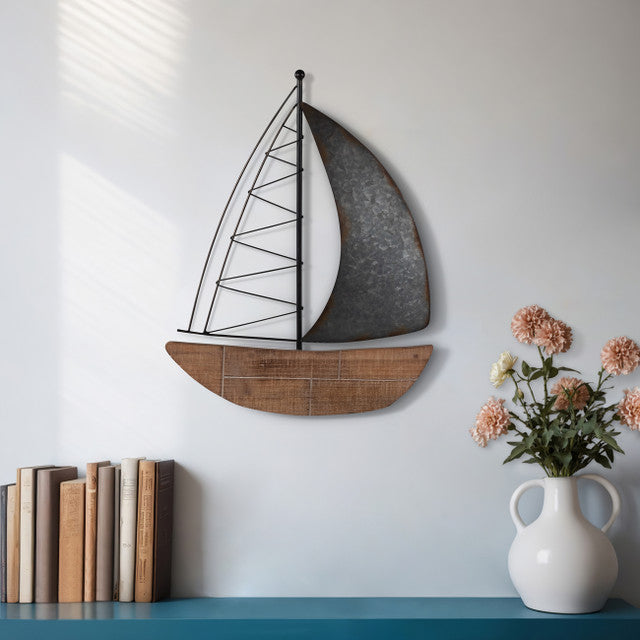 Metal Boat Wall Decoration