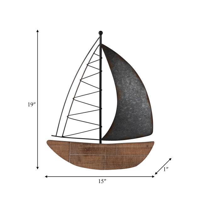 Metal Boat Wall Decoration