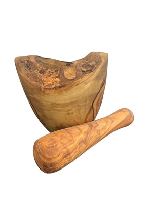 Olive Wood Mortar & Pistol