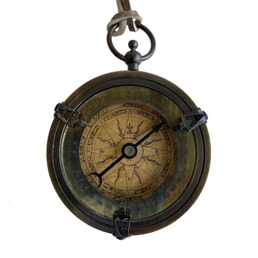Antiqued Brass Old World Style Compass