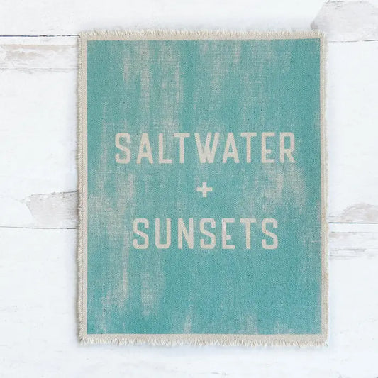 Blue Saltwater + Sunsets Canvas Art Print