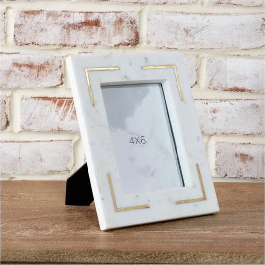 Marble and brass frame