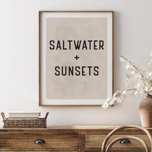 Saltwater + Sunset Canvas Art Print