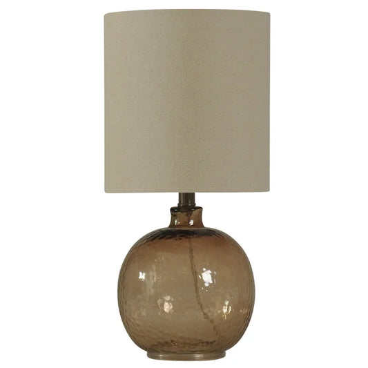 Amber Spanish Glass Ball Lamp