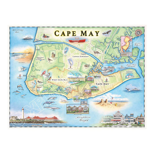Cape May map poster