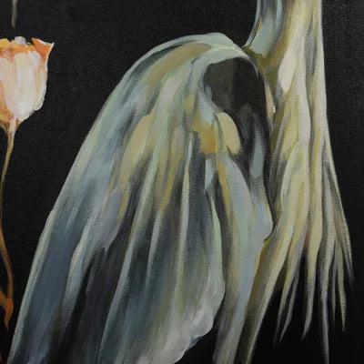 Heron Canvas Wall Art 50x50
