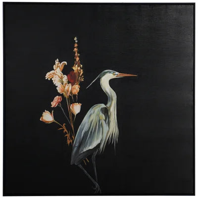 Heron Canvas Wall Art 50x50
